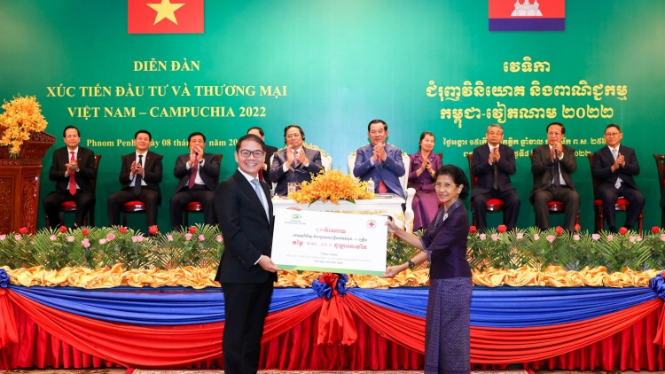 Thủ tướng Phạm Minh Chính truh Hop akŏm tơ lĕch trong tơ mât jên jang păng tĕch mơ dro Việt Nam – Campuchia 