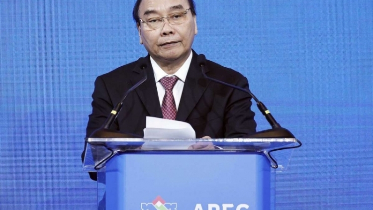 Kơdră teh đak Nguyễn Xuân Phúc pơma tơ̆ Hop akŏm kơdră kơpal anih jang mơdro sa APEC 2022 