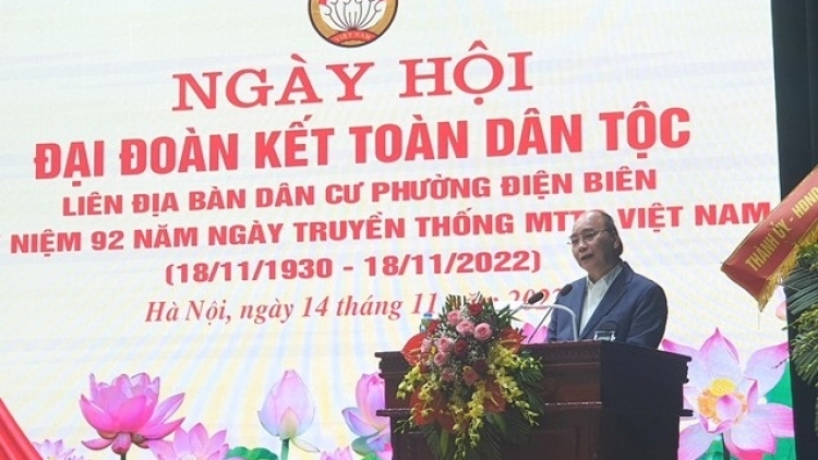 Kơdră teh đak bơ̆n Nguyễn Xuân Phúc năm akŏm 'Năr Tơguăt tơguăl tơ̆ Hà Nội