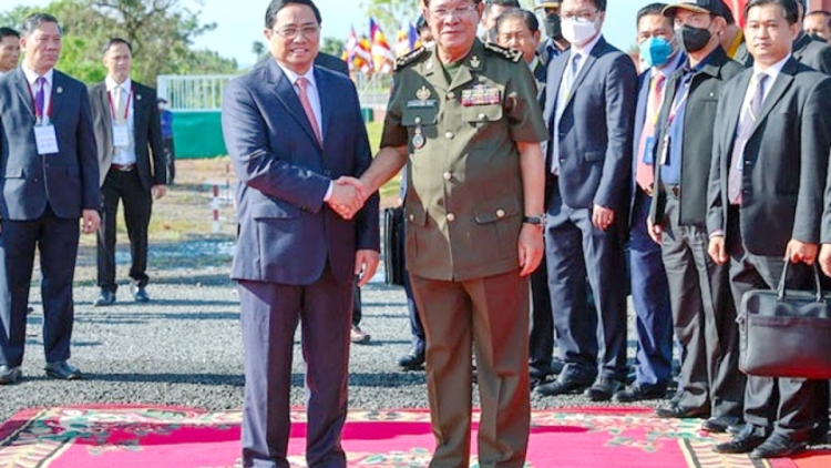 Thủ tướng Phạm Minh Chính g’luh tr’nơơp lướt lum lêy Campuchia: Đoàn kết tu râu k’bhộ k’van, mâng k’rơ âng bơr k’tiêc k’ruung