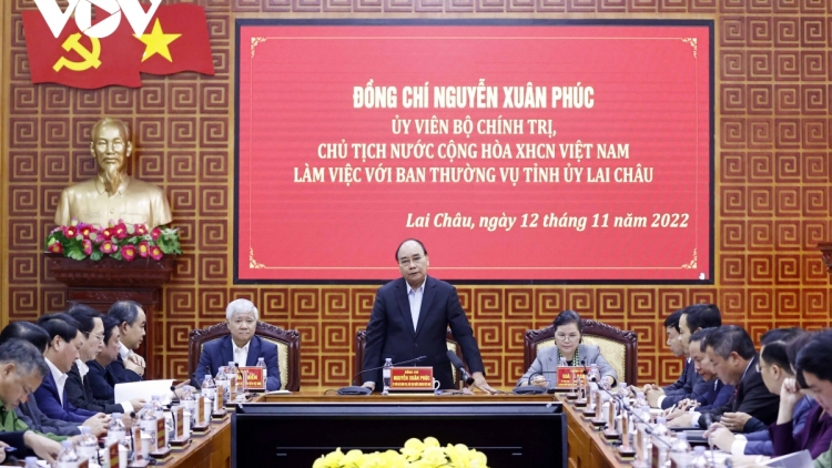 Chủ tịch nước: Lai Châu năc pa dưr kinh tế pa têệt lâng pa xiêr đharựt nhâm mâng