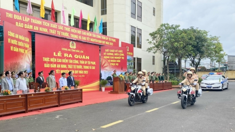 Kŏng an Dak Lak tơlĕch jang chă druh rôp đe pơm glăi lơ̆m năr Tết Quý Mão 