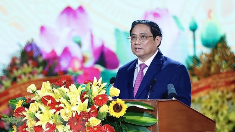 Thủ tướng Phạm Minh Chính năm akŏm lêh tơbăt 100 xơnăm 'năr rơneh Ƀok Võ Văn Kiệt