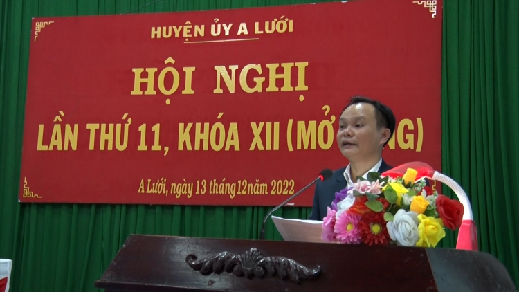 Hội nghị Huyện ủy A Lưới g’luh 11, khóa XII (t’bhưah)