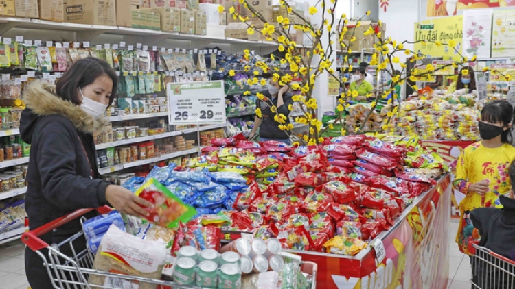 K’rong đơc hàng hóa Tết dzoóc mơ 10%