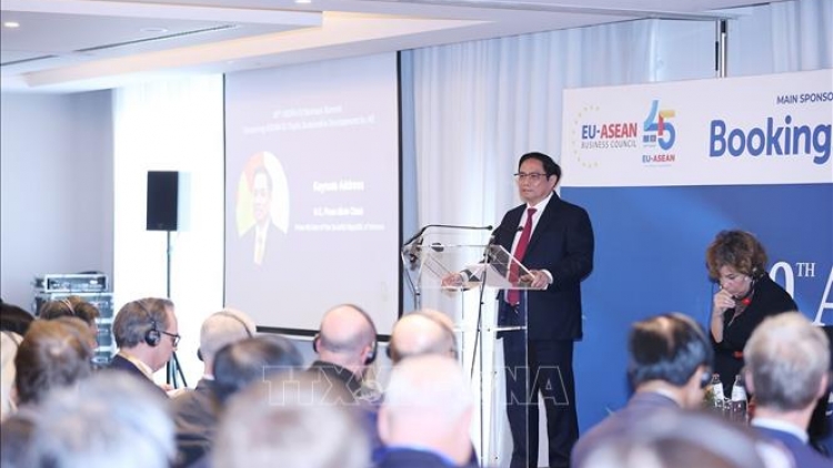 Thủ tướng Phạm Minh Chính râng rơh rƀŭn nchră gâl têh tăch rgâl ASEAN- EU