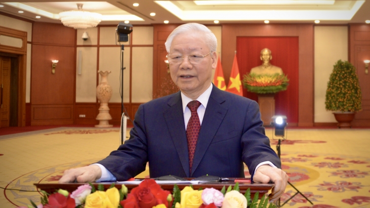 Nơ̆r hmach thơthou Têt Quý Mão 2023 đơ̆ng ƀok Nguyễn Phú Trọng, Tổng Bí thư Khul Kơdră chĕp kơ̆l Trung ương Đảng Cộng sản Việt Nam