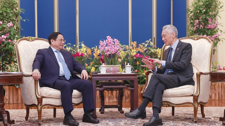 Pôa Phạm Minh Chính, Ngế pro xiâm hnê ngăn Chin phuh hôp ƀă pôa Lý Hiển Long, Ngế pro xiâm hnê ngăn kong têa Singapore