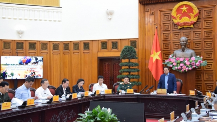 Thủ tướng Chính phủ Phạm Minh Chính k’đhơợng bhrợ Pr’hop g’luh tr’nơơp âng Ban K’đhơợng xay Phòng thủ dân sự Quốc gia