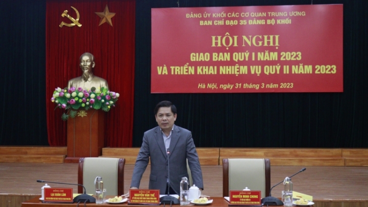 Đảng uỷ Khối ăp nhih pah kan Trung ương ƀư Tâm nchră jao ban Quý I