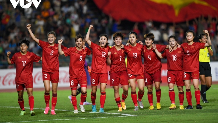 Huỳnh Như lâng Thanh Nhã đá moọt lưới Myanmar, ĐT pân đil Việt Nam bơơn HCV SEA Games 32