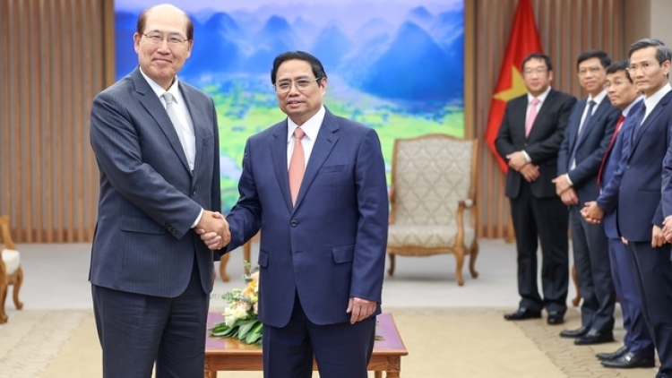 Thủ tướng Cíñ phủ ồng Phạm Minh Chính wă Tổng thư ký Mpồl gùng lòt tàm dà lềng dunia