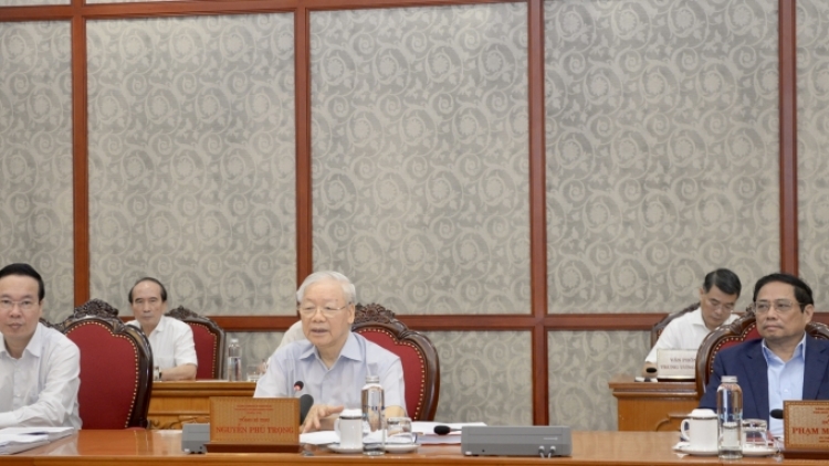 Khua gĭt gai Đảng Nguyễn Phú Trọng kiă kriê klei bi kƀĭn ksiêm wĭt klei hâo mdah bruă mđĭ kyar čar Nghệ An 