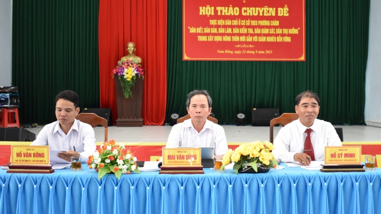Nam Đông (Thừa Thiên Huế): Hội thảo chuyên đề bhrợ têng dân chủ cơ sở coh  bhrợ têng vel bhươl t’mêê pa têệt lâng pa xiêr đha rựt đanh mâng