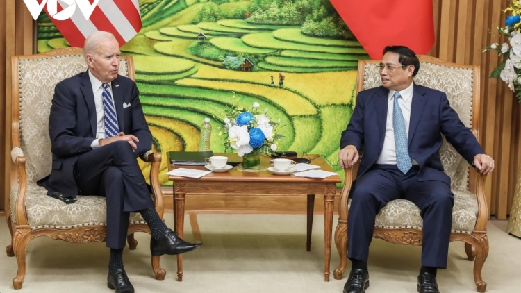 Thủ tướng Phạm Minh Chính pa prá lâng Tổng thống Hoa Kỳ Joe Biden