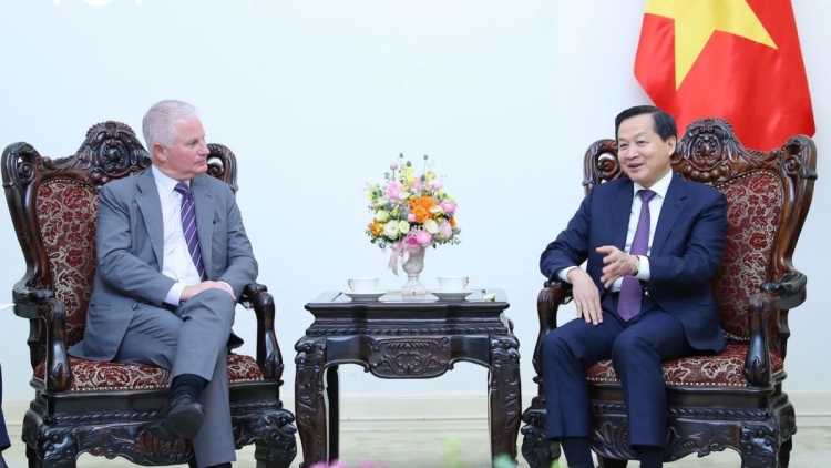 Groi Thủ tướng Lê Minh Khái vơt Giám đốc rđau kan Công ty Warburg Pincus, Hoa Kỳ