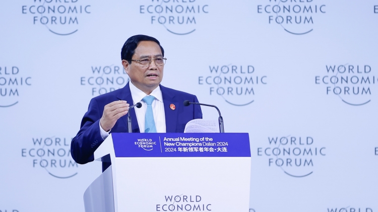 Pôa Phạm Minh Chính, Ngế pro xiâm hnê ngăn Chin phuh veăng ƀă xông tơpui a Hneăng hôp WEF Đại Liên hơnăm 2024