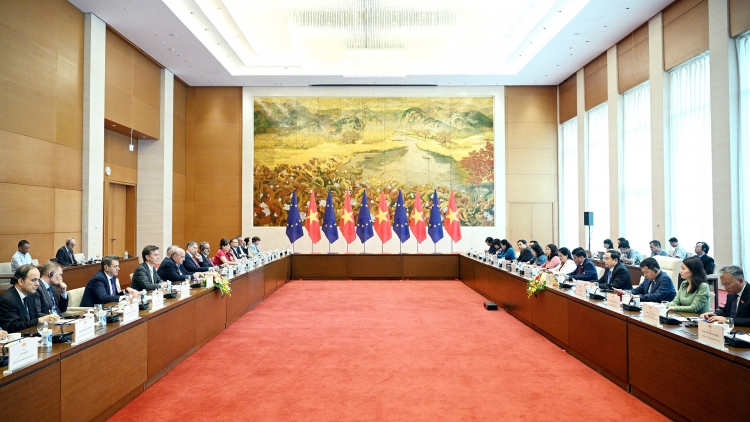 Củ tịc Quốk hội ồng Trần Thanh Mẫn wă ală Kwang Ătbồ Anih lơh broă ala măt ală lơgar, kwang ătbồ cơldŭ lơh broă ala măt ală lơgar tàm mpồl tam klăc câu Âu (EU) tàm Hà Nội