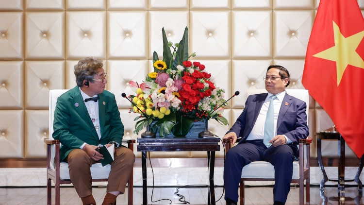 Thủ tướng Cíñ phủ ồng Phạm Minh Chính wă Củ tịc Ủy ƀan lơh tơn roh carbon mờ gơguh tơlir lơgar Hàn Quốc