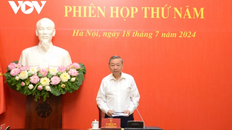 CHỦ TỊCH NƯỚC TÔ LÂM K’ĐHƠỢNG PR’HỌP G’LUH 5 HỘI ĐỒNG QUỐC PHÒNG LÂNG AN NINH