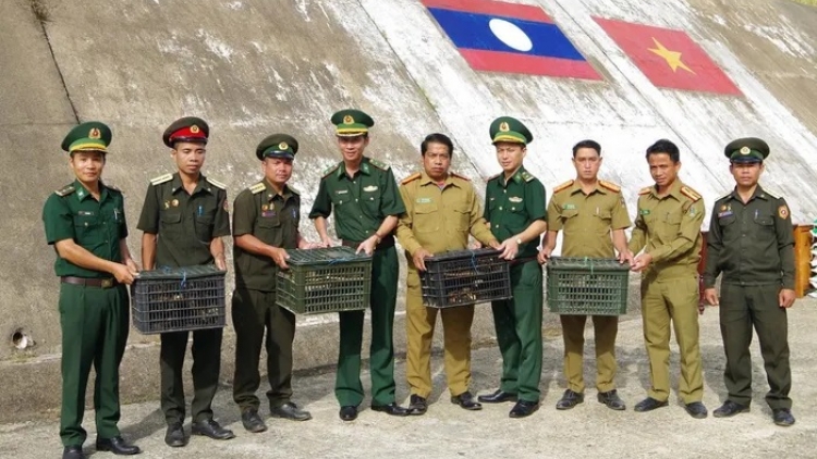 PA ĐƠP ĐOỌNG M’MA BH’NĂN LÂNG PR’HÊL HA APÊÊ VŨ TRANG LÂNG ĐHANUÔR, HỌC SINH ZR’LỤ C’NOONG K’TIẾC VIỆT NAM - LÀO