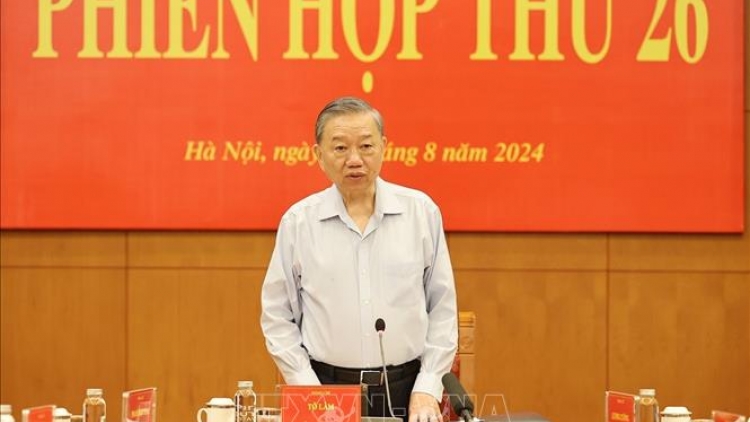 TỔNG BÍ THƯ, CHỦ TỊCH NƯỚC TÔ LÂM K’ĐHƠỢNG PR’HỌP 26 BAN XAY MOON TRUNG ƯƠNG ĐĂH CHA GROONG T’TÔNG K’ROOCH, RAU CĂH LIÊM