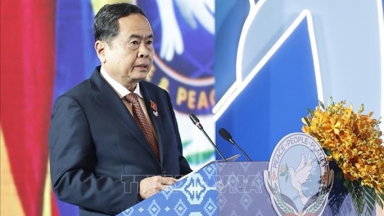 PA XANG G’LUH TƯỚC LƯM CAMPUCHIA; PÂH HỘI NGHỊ AICAPP, IPTP ÂNG CHỦ TỊCH QUỐC HỘI TRẦN THANH MẪN ÂI XANG