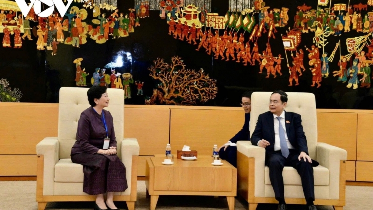 CHỦ TỊCH QUỐC HỘI TRẦN THANH MẪN TƠỢP LƯM LÊY CAMPUCHIA; PẤH HỘI NGHỊ ICAPP, IPTP