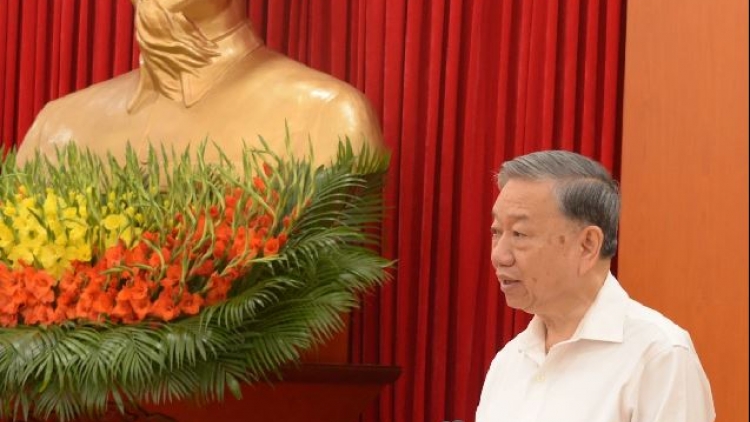 Tổng Ƀí thư ồng Tô Lâm lơh broă mờ Mpồl dềt Lơh sa mpồl bơtiàn 