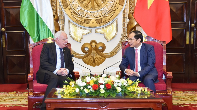 Kơ iĕng Thủ tướng Bùi Thanh Sơn sơng pơma dơnuh hăm Bơngai tang măt ăn Ƀok kơdră tơm Palestine