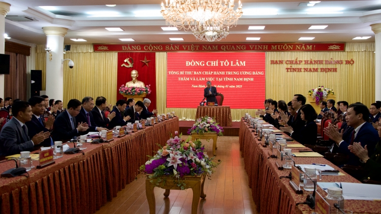 Tổng Ƀí thư ồng Tô Lâm còp mờ lơh broă tàm càr Nam Định 