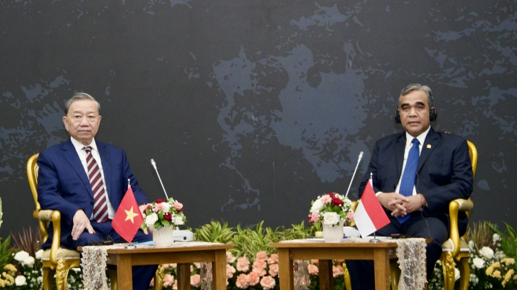 Pôa Tô Lâm, Kăn xiâm pơkuâ hnê ngăn Đảng trâm mâ ƀă Kăn xiâm hnê ngăn Hô̆i đong tơpui tơno tơdroăng kal kí, cheăng kâ Kuăn pơlê Indonesia