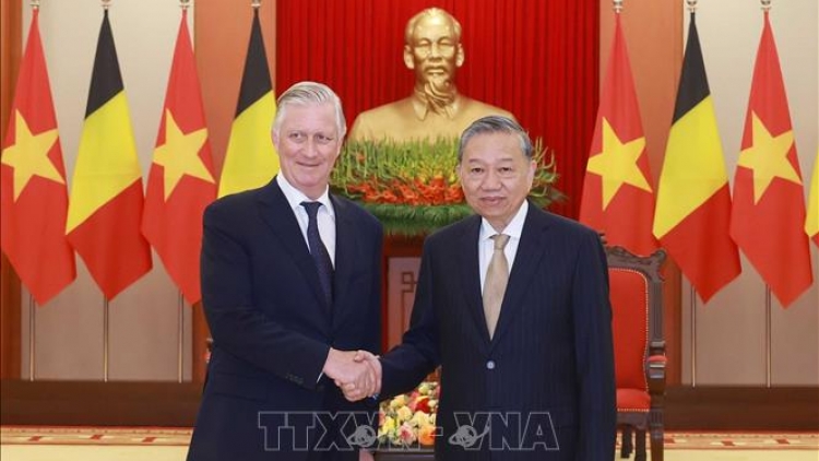 Tổng Bí thư Tô Lâm sơng Ƀok Pơtao teh đak Bỉ, ƀok Philíppe