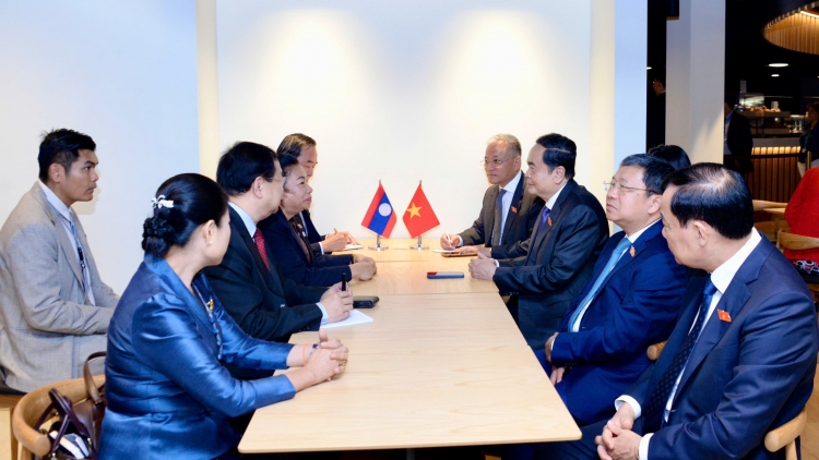 Kruanh Quốc hội Trần Thanh Mẫn mâp Groi kruanh Quốc hội Lào