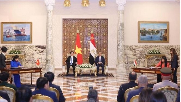 Kơdră teh đak bơ̆n Lương Cường pơma đam hăm Kơdră teh đak Ai Cập 