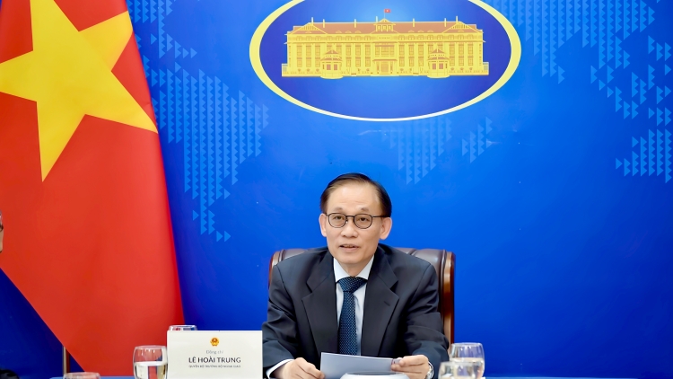 Nuĭh dơi manh ƀư Bộ trưởng Ngoại giao Lê Hoài Trung kuăl điện tâm nchră đah Bộ trưởng Ngoại giao Lào