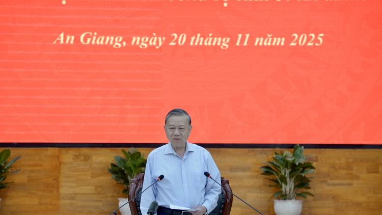 Tổng Ƀí thư ồng Tô Lâm lơh broă mờ Mpồl Lơh kơnòl broă sùm Tỉñ ủy càr An Giang 