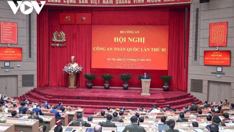 Thủ tướng Phạm Minh Chính vang truh Hop akŏm Kŏng an lơ̆m teh đak ‘măng mă 81