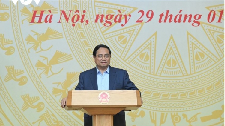 Thủ tướng Phạm Minh Chính pơgơ̆r ‘măng hop akŏm Jơnŭm pơjei băl Pôk hơpăh kơ Trung ương 