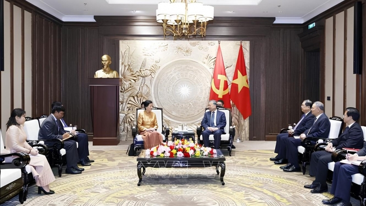 Tổng Bí thư Tô Lâm sơng pơma dơnuh hăm Kơdră tang măt Campuchia Chea Kimtha truh tơklăh ti