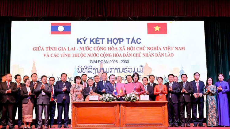 Gia Lai kĭ ngă hrŏm djŏp bruă hăng 4 boh tơring gah Dơnung čar Lao