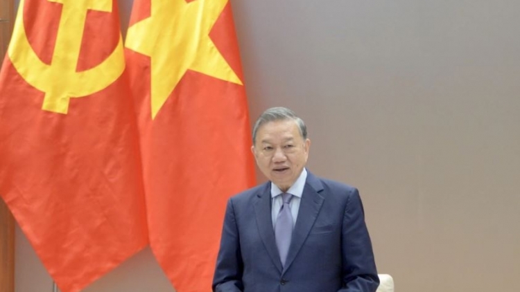 Tổng Bí thư Tô Lâm bơ̆ jang hăm Khul kơdră chĕp pơgơ̆r Đảng pơlei tơm Hải Phòng