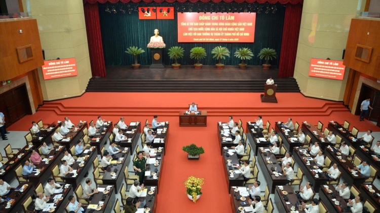 Tổng Bí thư, Kruanh dak Tô Lâm pah kan đah Ban thường vụ Thành uỷ Nkual ƀon têh Hồ Chí Minh