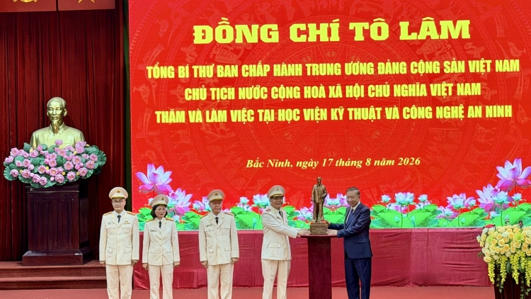 Tổng Bí thư, Kruanh dak Tô Lâm khâl Học viện Kỹ thuật n’hanh Công nghệ an ninh
