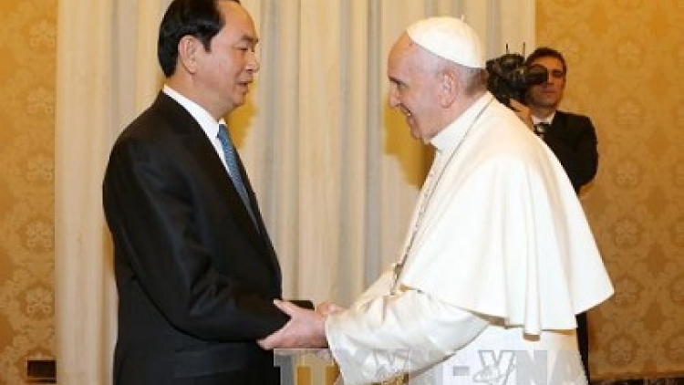 Kơdră che\p pơgơ\r Te\h đak Trần Đại Quang pơma dơnu\h hăm [ok papa Francis