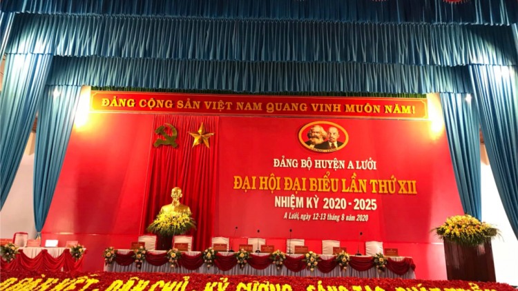 Tợơp bhrợ Đại hội Đại biểu Đảng bộ chr’hoong A Lưới g’luh XII c’chăl c’moo 2020 - 2025