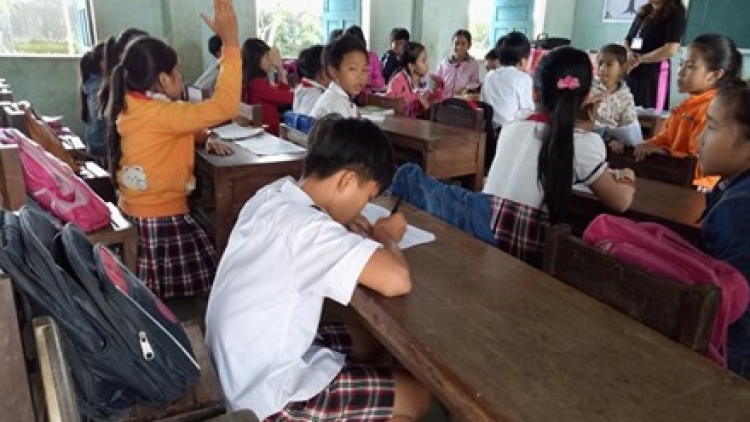 Quảng Ngãi: T’pun bh’nơơn dal, bấc trường chuẩn quốc gia vêy đhr’năng cắh dzợ chuẩn