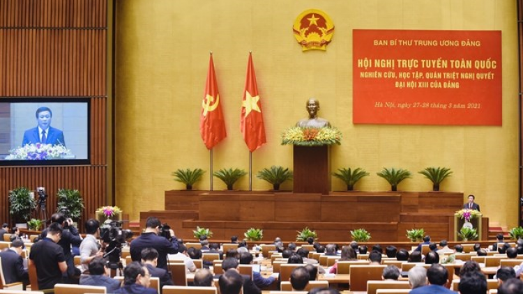 Xang muy c’moo xay bhrợ cơnh xa nay Nghị quyết Đại hội 13- Tr’xăl liêm choom tơợ cr’noọ xa nay tươc ooy bh’rợ tr’nêng