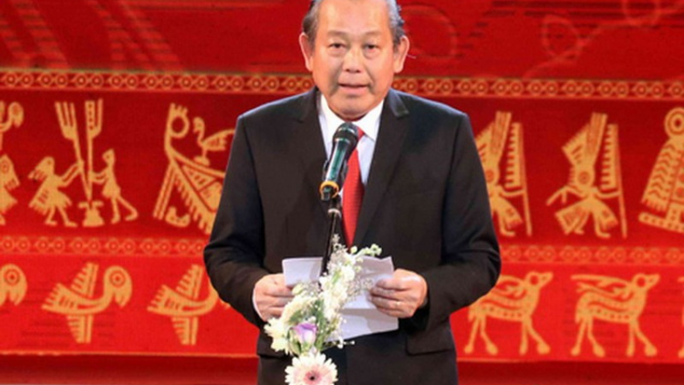 Phó Thủ tướng Trương Hòa Bình pa prá đhị Bhiệc bhan hơnh déh học sinh, sinh viên Acoon cóh bhriêl g’lăng tr’haanh bhlâng c’moo 2018