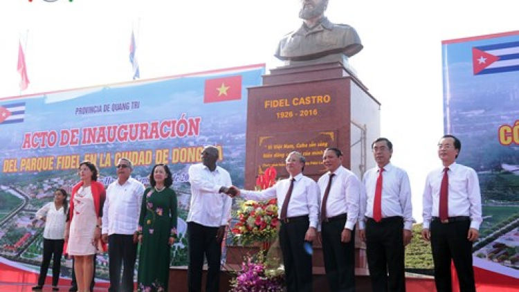 Khánh thành Công viên Fidel, c’léh pr’dzoọng âng pr’ắt bh’rợ zr’ziêng âng CuBa lâng Việt Nam